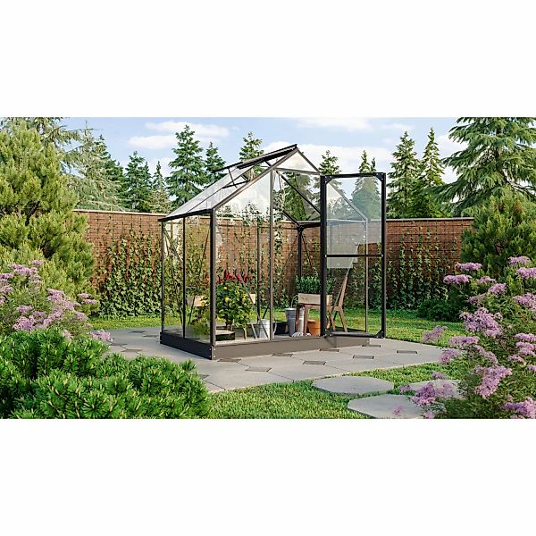 Vitavia Gewächshaus Triton 2500 Schwarz 2,6 m² inkl. Fundament günstig online kaufen