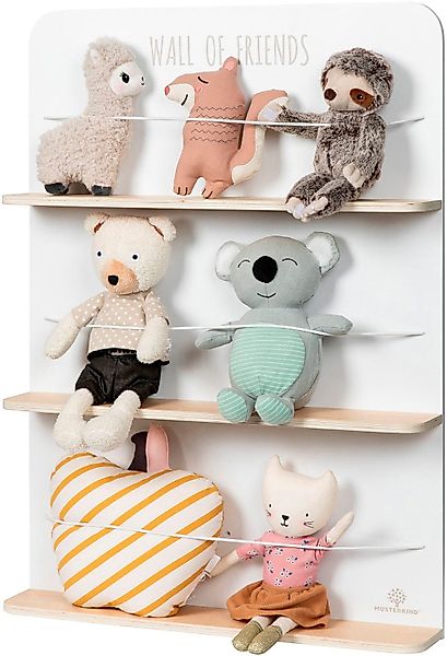 MUSTERKIND® Wandregal Wall of Friends, weiß/natur, günstig online kaufen