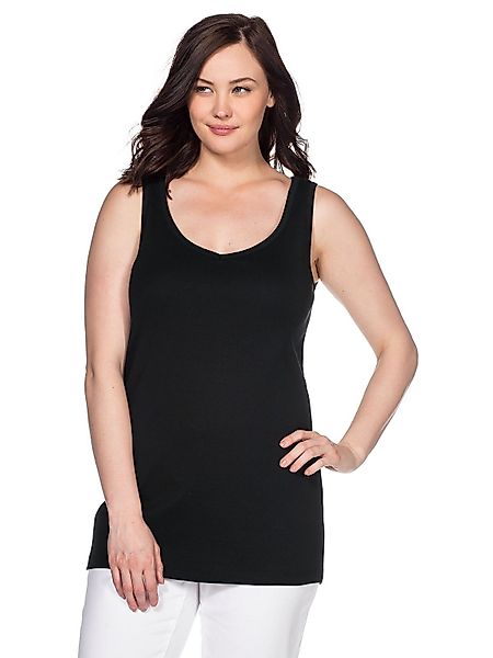 Sheego Tanktop Große Größen fein gerippte günstig online kaufen