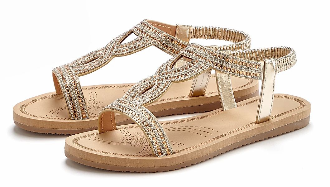 Vivance Sandale "Sandalette, Sommerschuh, offener Schuh", mit elastischen R günstig online kaufen
