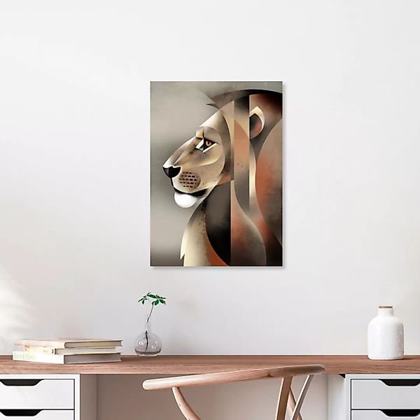 Poster / Leinwandbild - Löwe günstig online kaufen