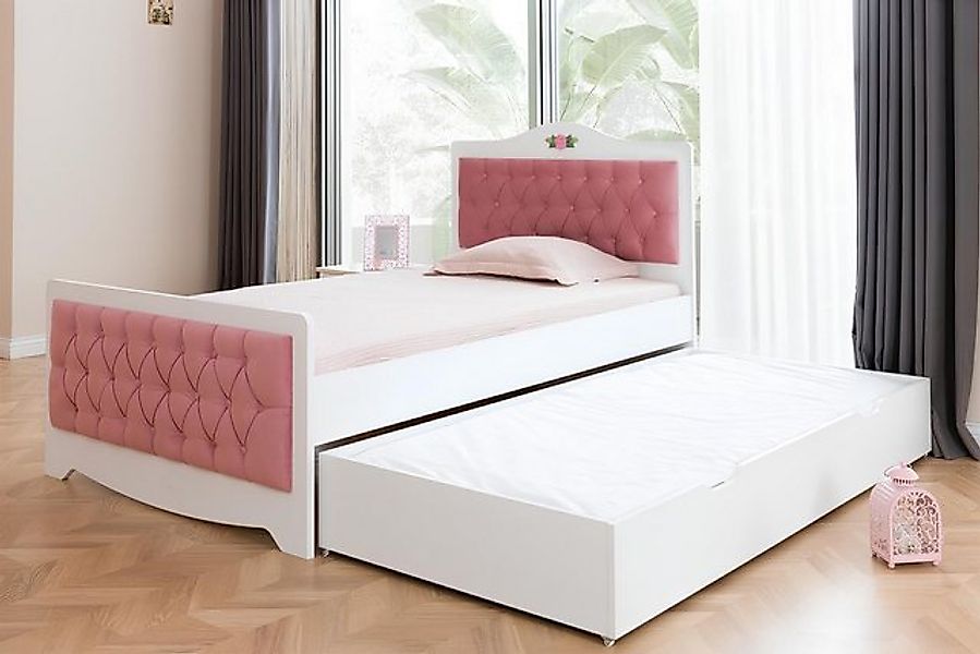 Xlmoebel Bett Neues Designer-Kinderzimmermöbel - Weißes Einzelbett aus Holz günstig online kaufen