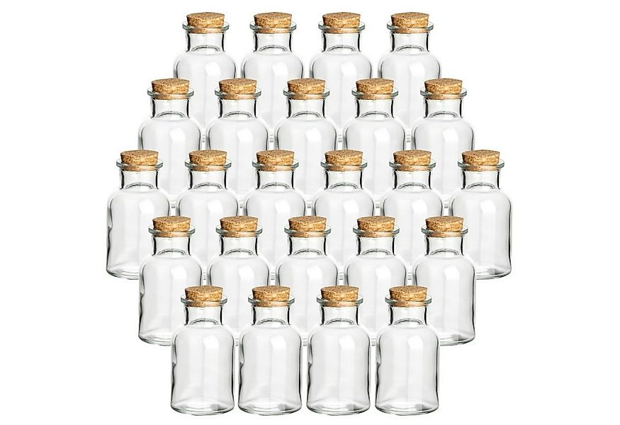 gouveo Gewürzbehälter Gewürzgläser rund mit Korken - Leere Korkengläser 30 günstig online kaufen