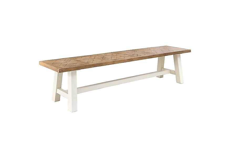 riess-ambiente Sitzbank HAMPTONS 160cm hellbraun / creme - Pinienholz, Bohl günstig online kaufen
