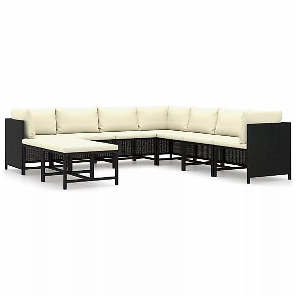 vidaXL Gartenlounge-Set 9-tlg. Garten-Lounge-Set mit Kissen günstig online kaufen