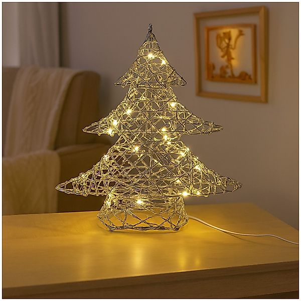 NOOR Dekofigur Winterdekoration LED-Baum mit Perlen günstig online kaufen