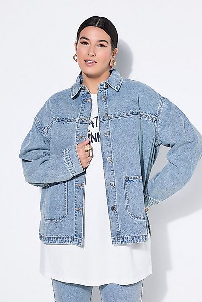 Studio Untold Sommerjacke Jeansjacke oversized Zierperlen Nieten günstig online kaufen