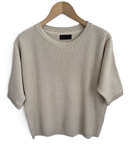 Zuckerwatte 3/4 Arm-Pullover Rippstrick, aus weicher günstig online kaufen