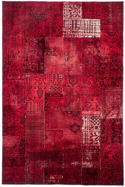 morgenland Teppich »Patchwork - 293 x 194 cm - dunkelrot«, rechteckig, Wohn günstig online kaufen
