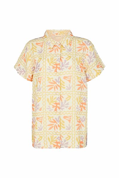RAFFYA T-Shirt "Matisse Button Down Patchwork Floral Print Shirt Damen" günstig online kaufen