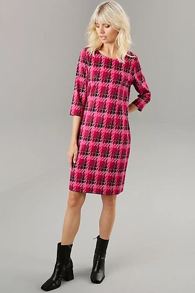 Aniston SELECTED Jerseykleid, mit trendy Allover-Muster in Knallfarben günstig online kaufen