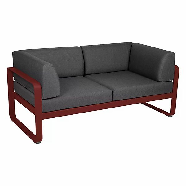 Bellevie 2-Sitzer Club Sofa 43 Chili A3 Graphitgrau günstig online kaufen