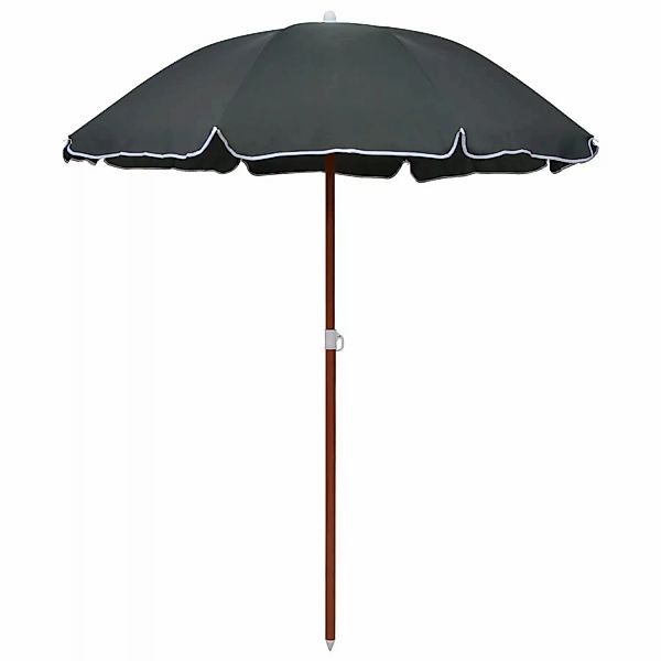 furnicato Sonnenschirm mit Stahl-Mast 180 cm Anthrazit günstig online kaufen