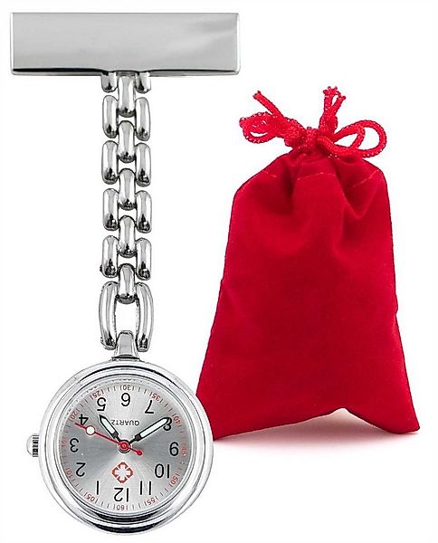 Lantelme Krankenpflegeuhr mit Samtbeutel aus Metall Krankenschwesteruhr Pul günstig online kaufen