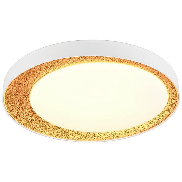 Reality Leuchten LED-Deckenleuchte weiß gold Kunststoff H/D: ca. 8x45 cm günstig online kaufen