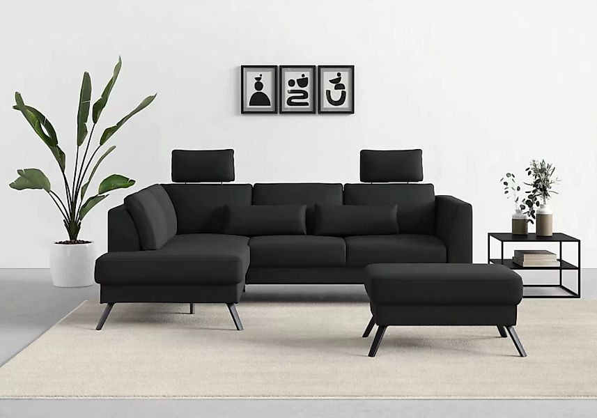 sit&more Ecksofa "Lindholm L-Form", mit Sitztiefenverstellung und Federkern günstig online kaufen