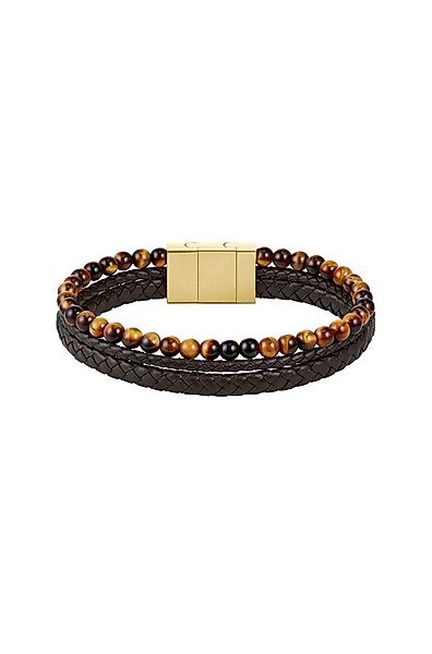 BOSS Lederarmband SPHERE MIXED, mit Onyx oder Tigerauge günstig online kaufen