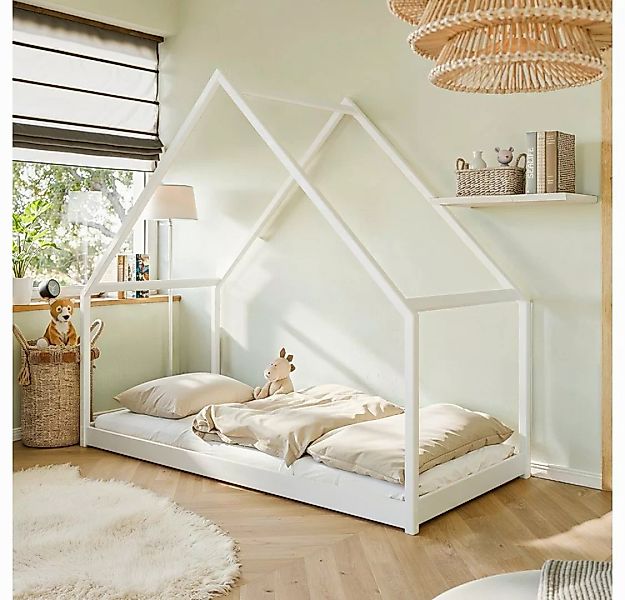 Lomadox Kinderbett KANGRU-162, Kiefer Pine, Kinderzimmer Bett 90x200 cm Lie günstig online kaufen