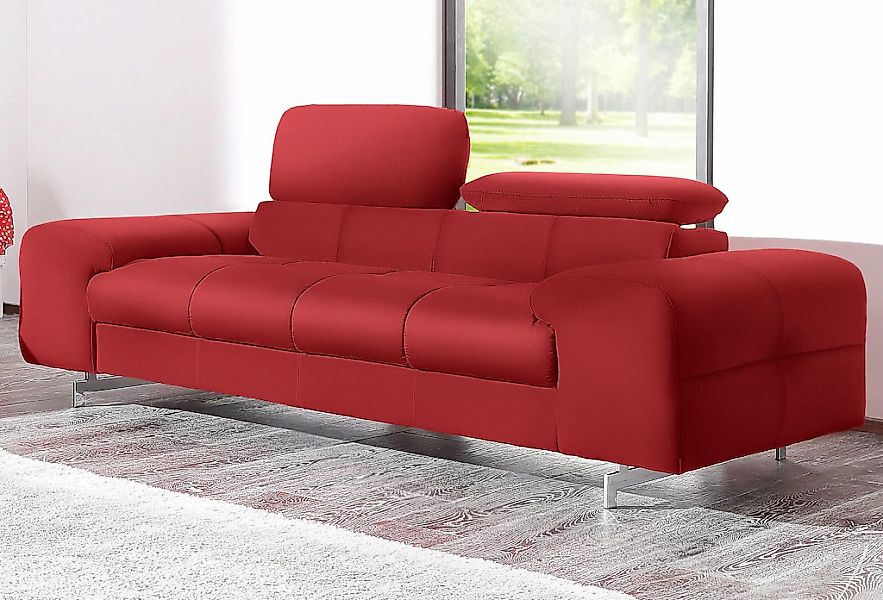 COTTA 2-Sitzer "Chef", Big-Sofa mit Kopfteilverstellung, edle Metallkufen günstig online kaufen