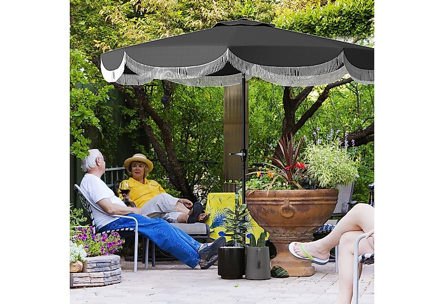 Outsunny Sonnenschirm Ø269 cm, UV 30+, achteckig, LxB: 269x269 cm, Gartenso günstig online kaufen