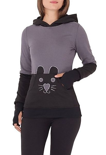 PUREWONDER Kapuzenpullover Hoodie mit Katze dr34 fürs ganze Jahr günstig online kaufen