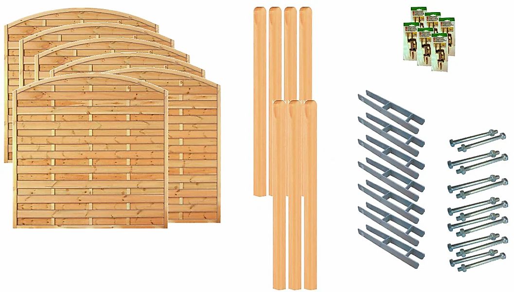 Tetzner & Jentzsch Dichtzaun "Madison 4" 6 Elemente, LxH: 1143x180 cm günstig online kaufen