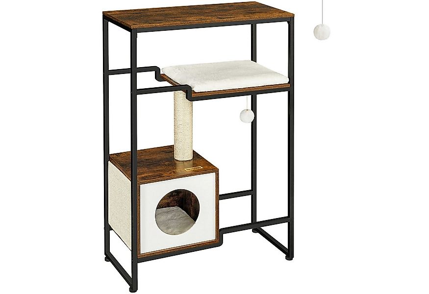 FEANDREA Kratzbaum, Katzenbaum,2-in-1-Möbel,große obere Ablagefläche,Kissen günstig online kaufen