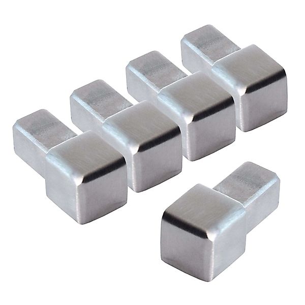 Dalsys Endstück Quadratprofil 5x 8mm Edelstahl Gebürstet Eckstücke günstig online kaufen
