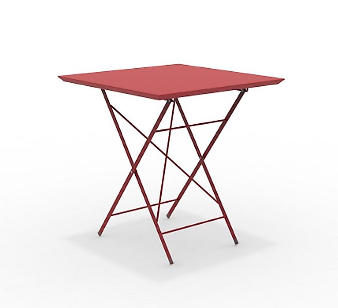 STEP - robuster Outdoortisch klappbar 70x70 cm rot günstig online kaufen