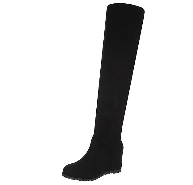 Ital-Design Elegante Overknee-Stiefel mit Wedge für Damen Overkneestiefel ( günstig online kaufen