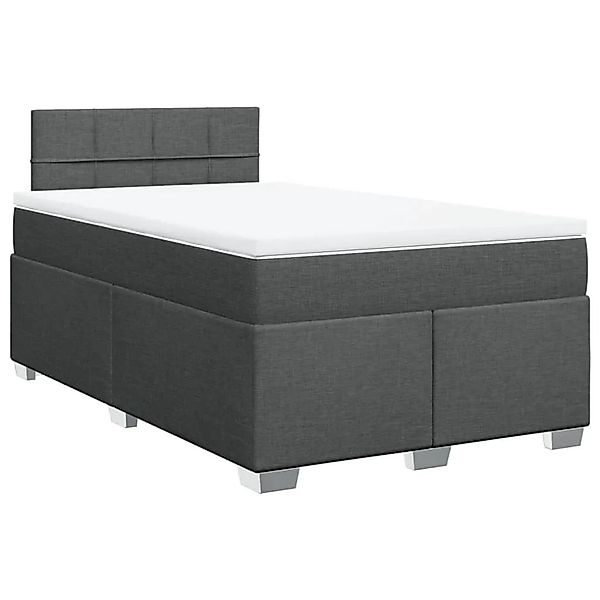 vidaXL Boxspringbett mit Matratze Dunkelgrau 120x190 cm Stoff 3288128 günstig online kaufen
