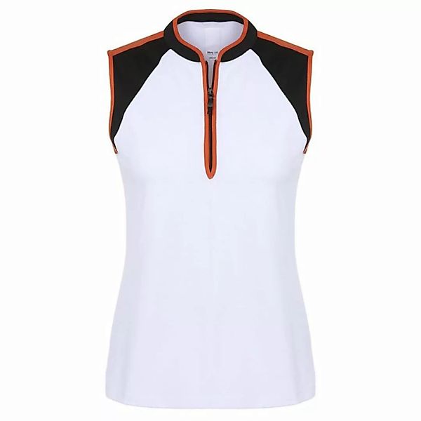 Brax Poloshirt Brax Paz Sleeveless Polo White Orange günstig online kaufen