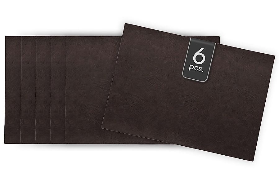 ASA SELECTION Platzset VEGAN LEATHER, Tisch-Sets, Dunkelbraun, B 33 cm, (6- günstig online kaufen