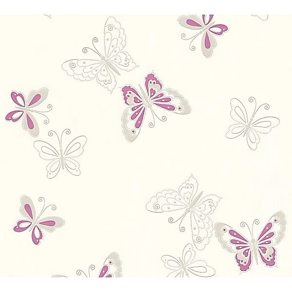 PROFHOME 347651-GU Tiermotiv Tapete Natur Matt Violett Silber 0,53 m x 10,0 günstig online kaufen