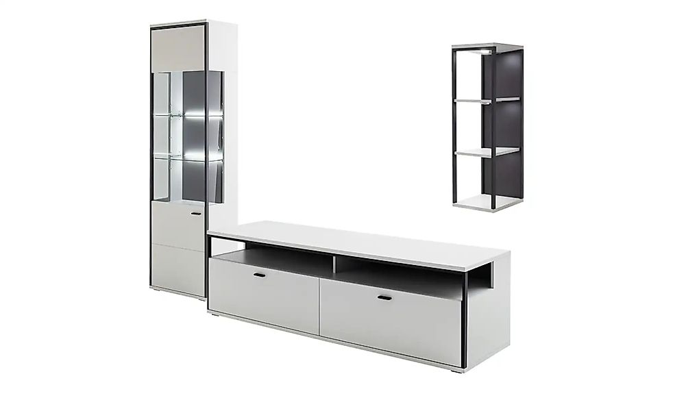 Wohnkombination  Orella ¦ weiß ¦ Maße (cm): B: 237 H: 190 T: 51.0 Kommoden günstig online kaufen