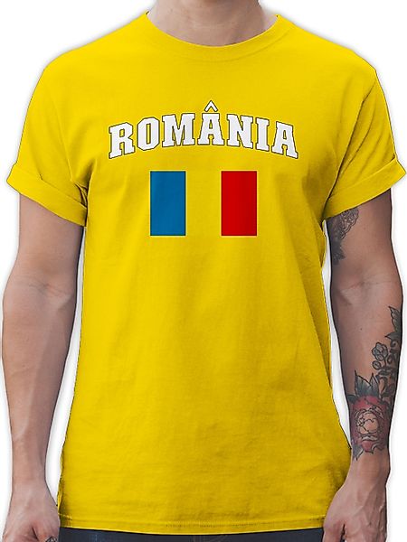 Shirtracer T-Shirt România Schriftzug mit Flagge, günstig online kaufen