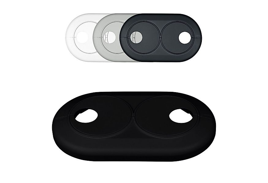 FUX Heizungsverkleidung Doppel Heizungsrohr Rosette, Rohrabstand variabel, günstig online kaufen