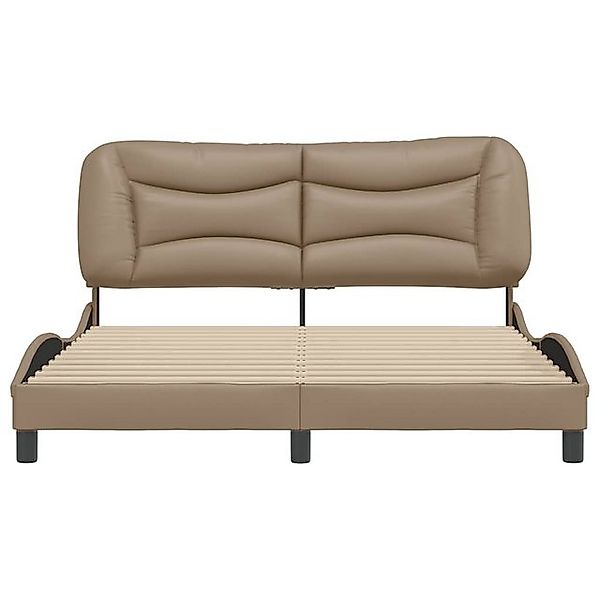 furnicato Bettgestell ohne Matratze "Hvar" Cappuccino-Braun 160x200 cm Kuns günstig online kaufen