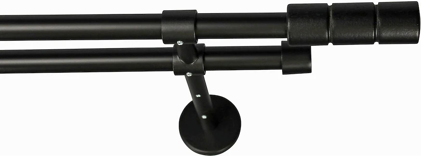 GARESA Gardinenstange "STAURA" Ø 16 mm 2 läufig-läufig Wunschmaßlänge Vorha günstig online kaufen