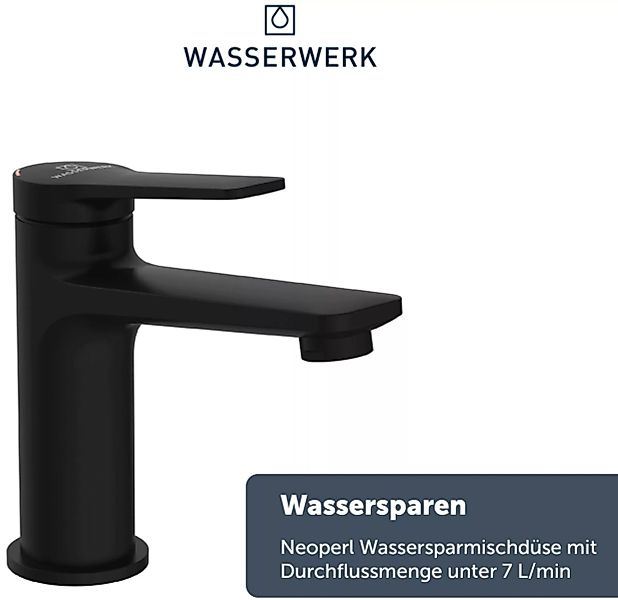 WASSERWERK Waschtischarmatur »WT 12«, inkl. Popup, wassersparend günstig online kaufen