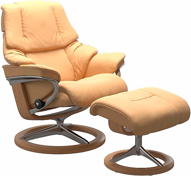 Stressless "Reno" Set, Relaxsessel mit Hocker, mit Hocker, mit Signature Ba günstig online kaufen