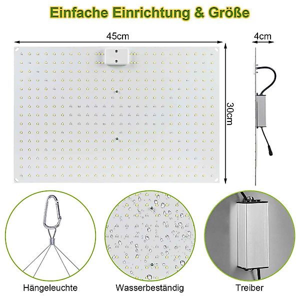 Sunicol Pflanzenlampe Vollspektrum Pflanzenlicht, Zimmerpflanzen Blumen günstig online kaufen