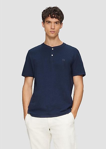 s.Oliver T-Shirt T-Shirt Henley-Ausschnitt, kurzarm, Flammgarn günstig online kaufen