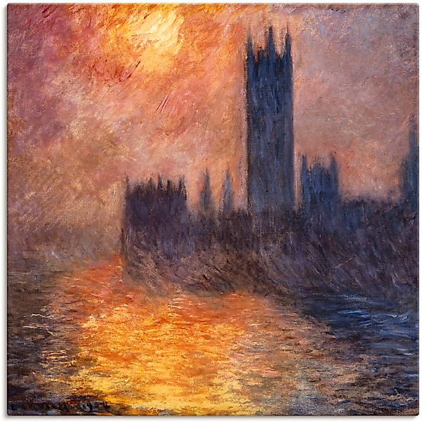 Artland Leinwandbild »Parlament in London bei Sonnenuntergang«, Sonnenaufga günstig online kaufen