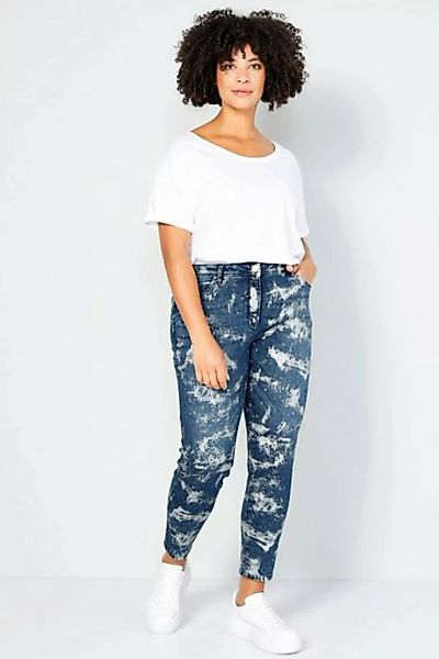 Angel of Style 5-Pocket-Jeans 7/8-Jeans Slim Fit Metallic-Print 5-Pocket günstig online kaufen