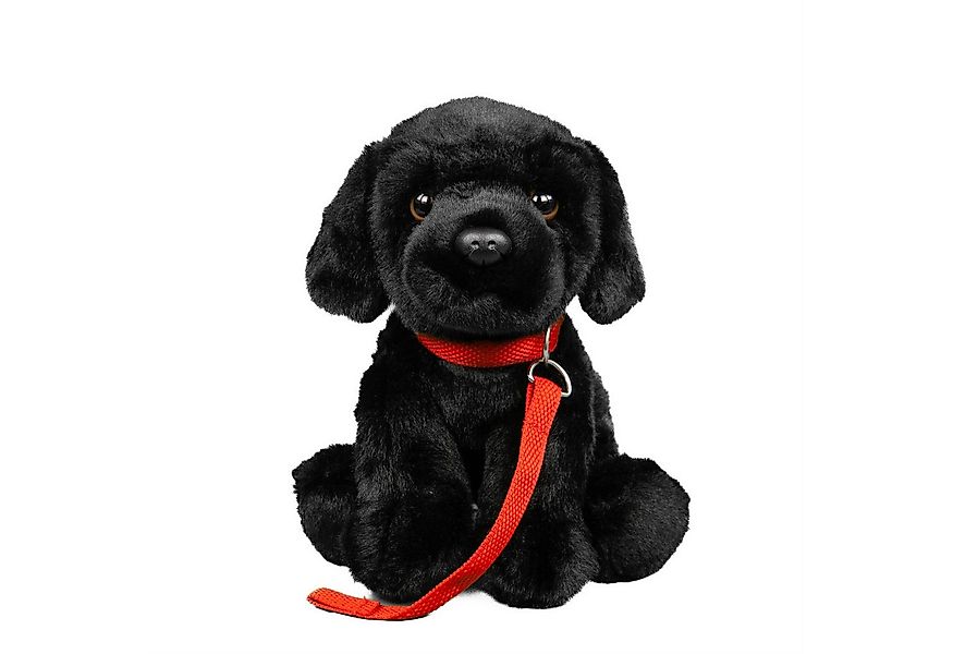 Teddys Rothenburg Kuscheltier Labrador + Leine sitzend schwarz 28 cm Plüsch günstig online kaufen