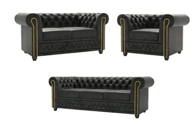 S-Style Möbel Polstergarnitur Chesterfield Anton 3+2+1 günstig online kaufen
