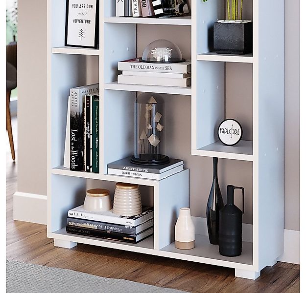 Vicco Raumteiler Domus, Weiß, 70 x 120 cm 9 Fächer günstig online kaufen