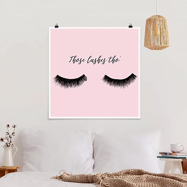 Poster - Quadrat Wimpern Chat - Lashes günstig online kaufen