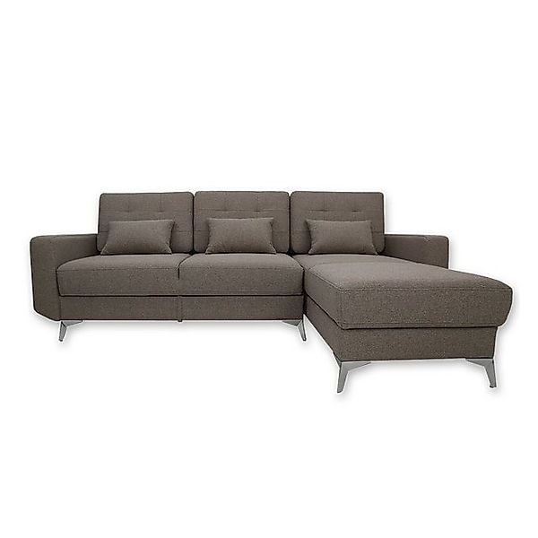 VitaliSpa® Ecksofa York, Braun, 260 x 181 cm, mit Schlaffunktion günstig online kaufen